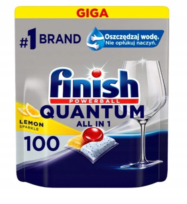 Finish Quantum Tabletki do Zmywarki 100szt Lemon - obrazek 9