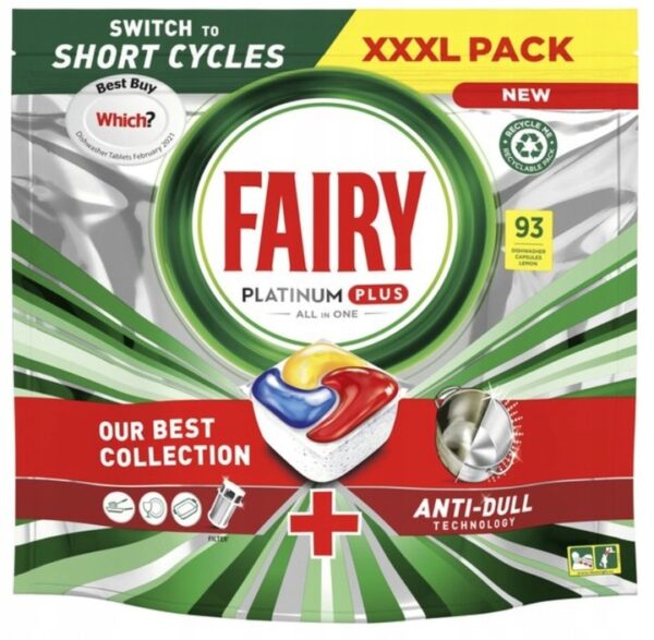 Fairy Platinum PLUS Lemon Kapsułki do zmywarki 93