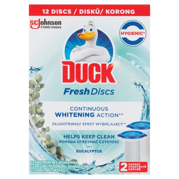 Duck Fresh Discs żelowe krążki zapas Eukaliptus Whitening - obrazek 4