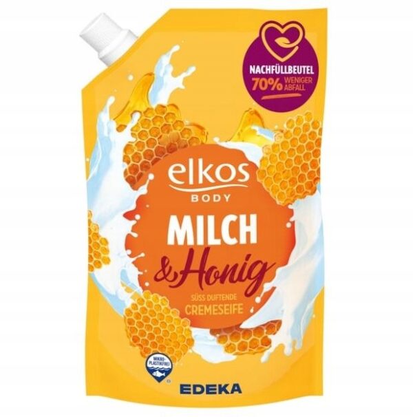 Elkos Mydło w płynie zapas mleko z miodem 750ml