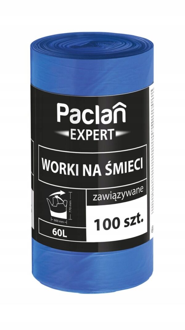 PACLAN EXPERT Worki na Śmieci Wiązane 60L - 100szt