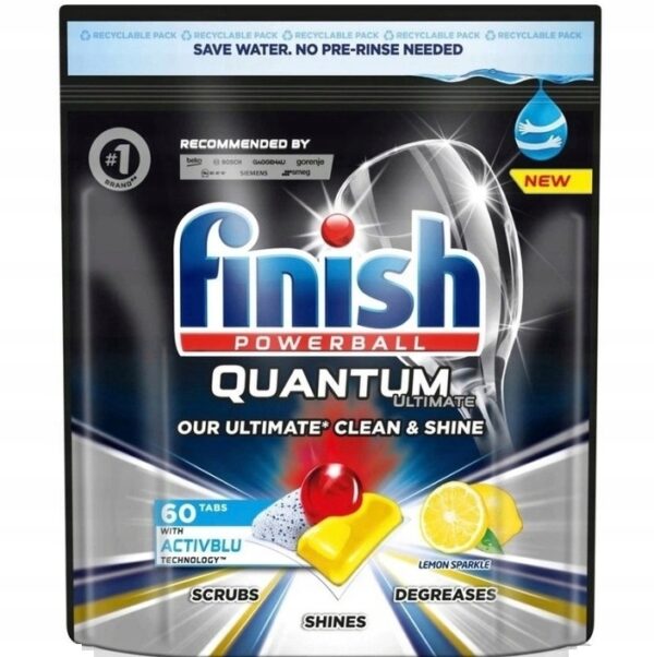 FINISH QUANTUM ULTIMATE do zmywarki LEMON 60 SZT