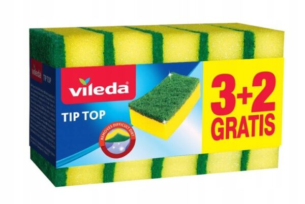 Vileda Zmywaki do Mycia Naczyń Gąbki Tip-Top 5szt