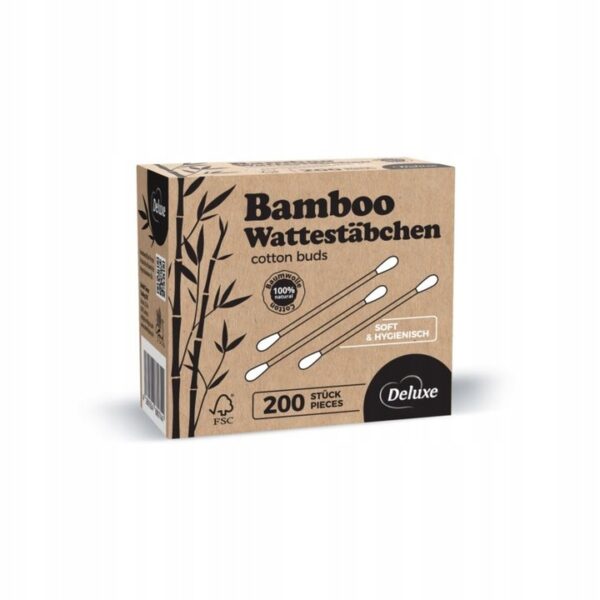 DELUXE Bamboo Patyczki higieniczne 200 szt.