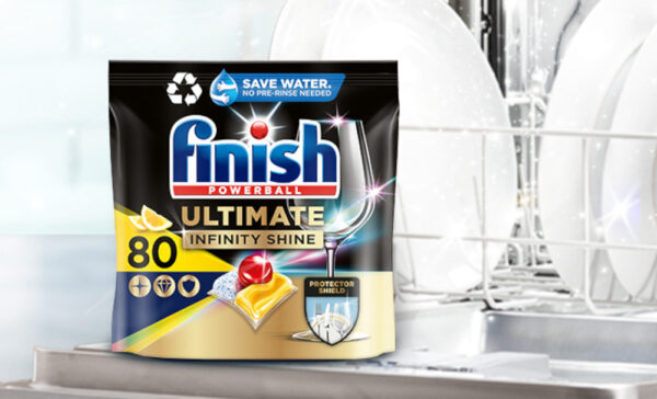 Finish Ultimate INFINITY SHINE kapsułki do zmywarki LEMON 80 SZT - obrazek 2