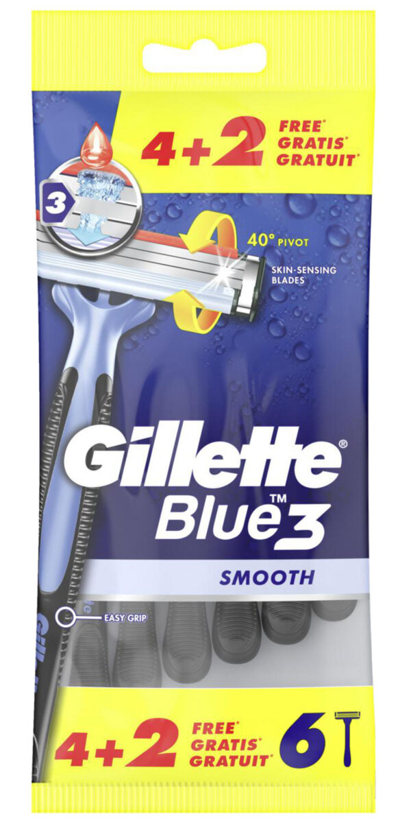 MASZYNKI DO GOLENIA GILLETTE BLUE 3 6szt SMOOTH