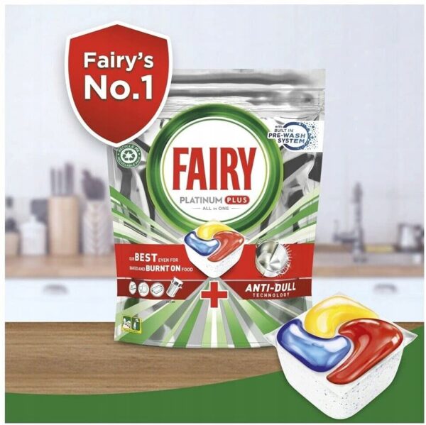 Fairy Platinum Plus 58szt kapsułki zmywarki lemon - obrazek 2