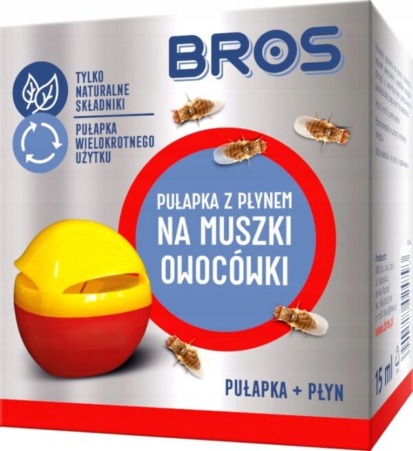 BROS PUŁAPKA Z PŁYNEM NA MUSZKI OWOCÓWKI 15 ml - obrazek 2