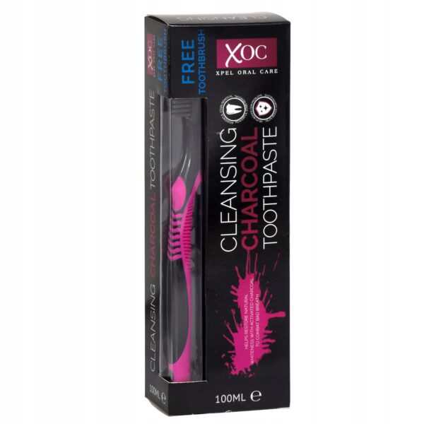 XOC Cleansing CHARCOAL pasta + szczoteczka 100 ml - obrazek 5