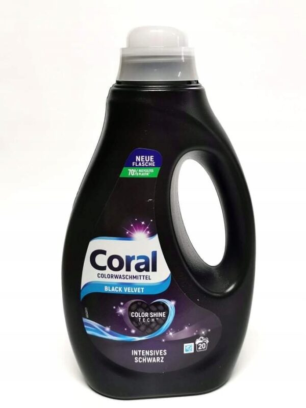 CORAL Black Shine 1L żel do prania czarnych tkanin - obrazek 3