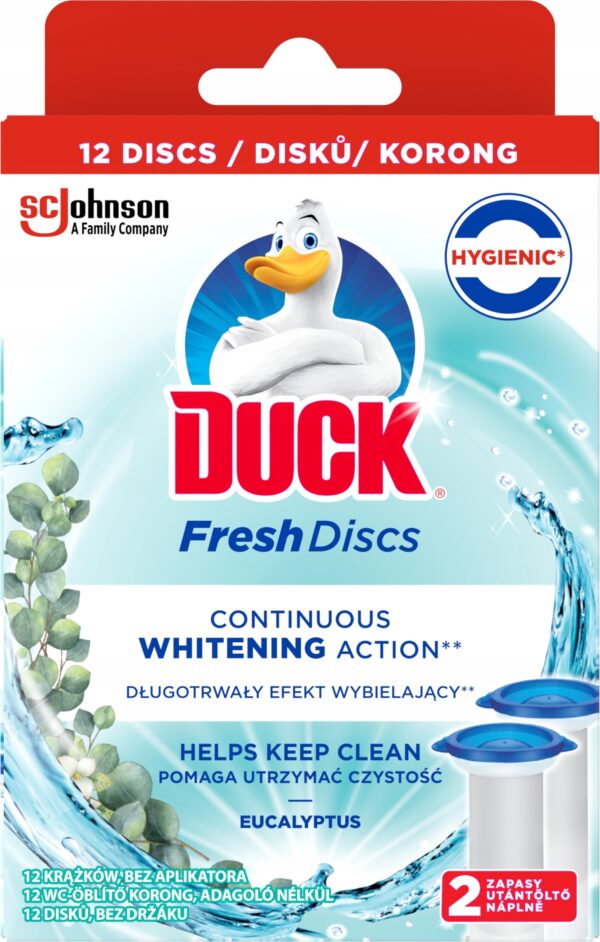 Duck Fresh Discs żelowe krążki zapas Eukaliptus Whitening