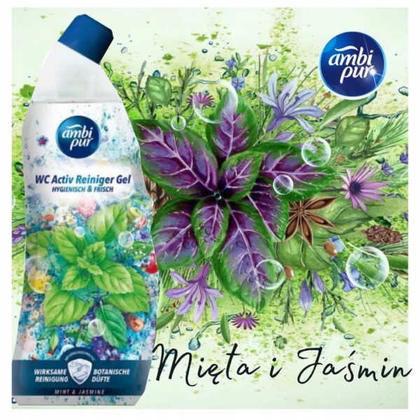 AMBI PUR Żel do czyszczenia wc MINT& JASMINE 750 ml - obrazek 3