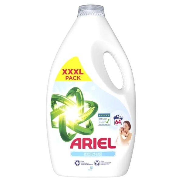 ARIEL Płyn do prania SENSITIVE SKIN CLEAN & FRESH 3,2 L - obrazek 3