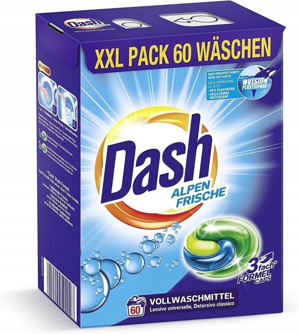 DASH Kapsułki Alpen FRISCHE 60 szt uniwersalne DE