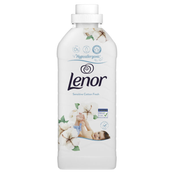 Lenor Płyn do płukania tkanin Sensitive Cotton Fresh 32 prań, 810ml