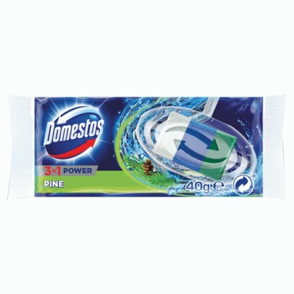 DOMESTOS Kostka do WC 3w1 Power Pine wkład 40 g - obrazek 4