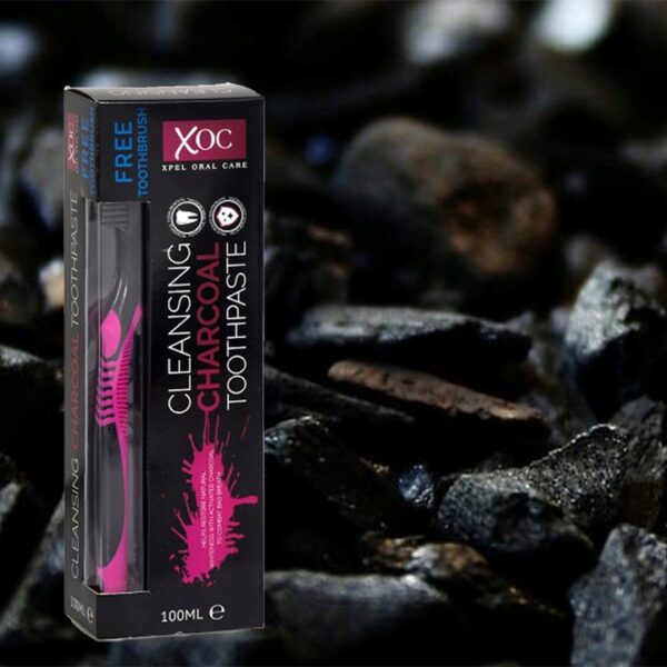 XOC Cleansing CHARCOAL pasta + szczoteczka 100 ml - obrazek 2