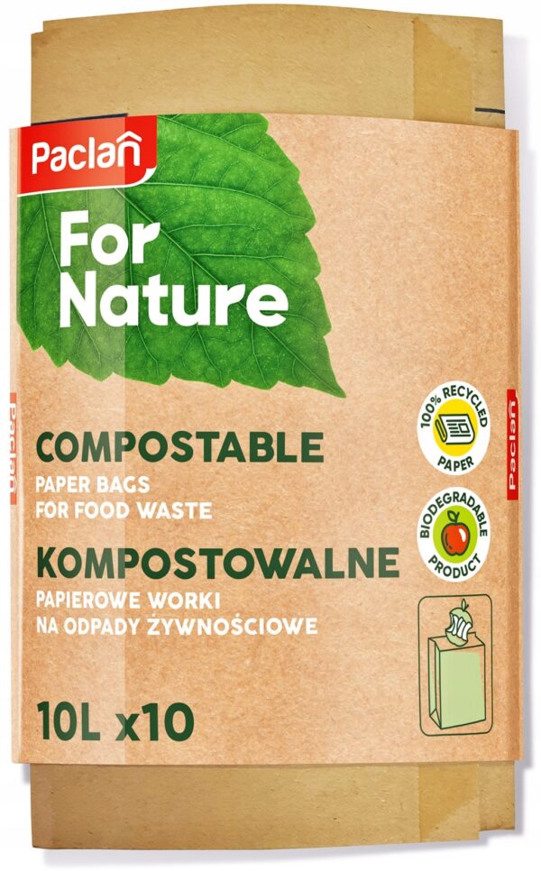 Worki kompostowalne Paclan For Nature 10 szt. 10l