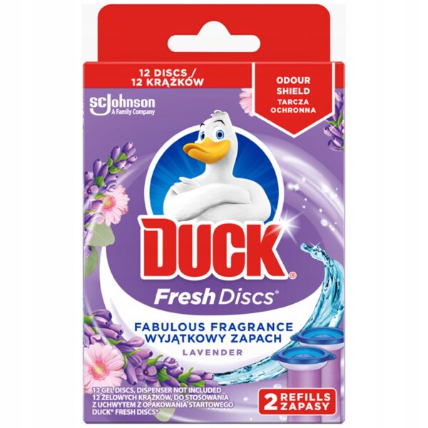 DUCK FRESH czyszczenie wc 12 krążków LAWENDA