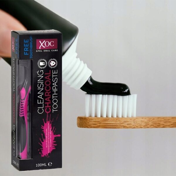 XOC Cleansing CHARCOAL pasta + szczoteczka 100 ml - obrazek 4