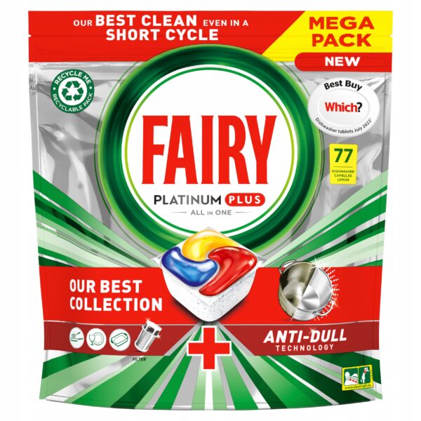 FAIRY Platinum PLUS Citrus LEMON 77szt