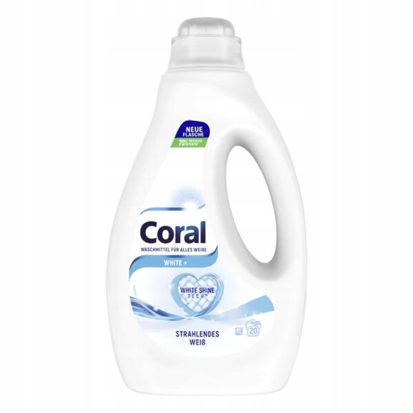 CORAL White + 1L żel do prania białych tkanin